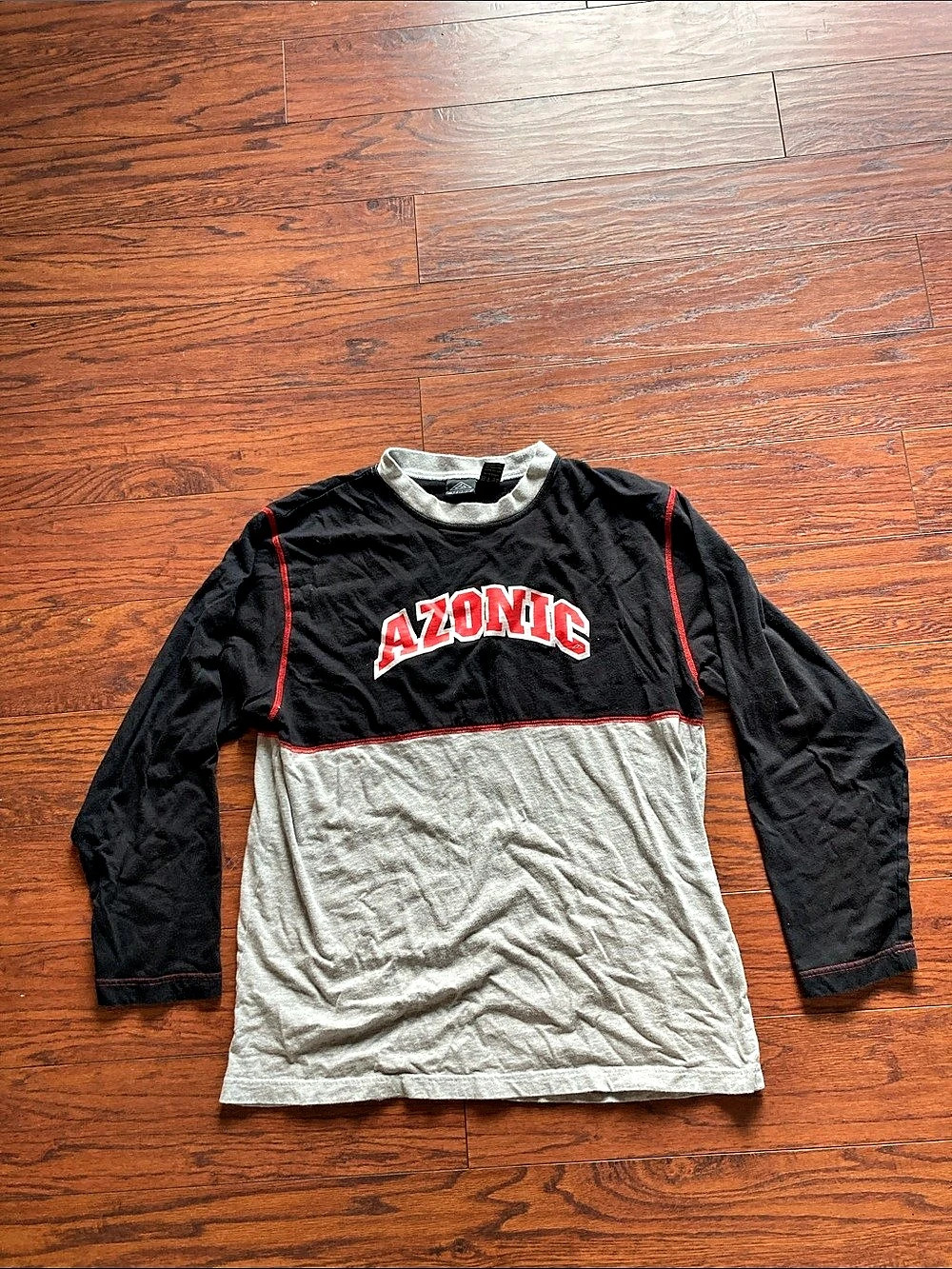 Azonic Vintage Men's Color Block Long Sleeve Tee